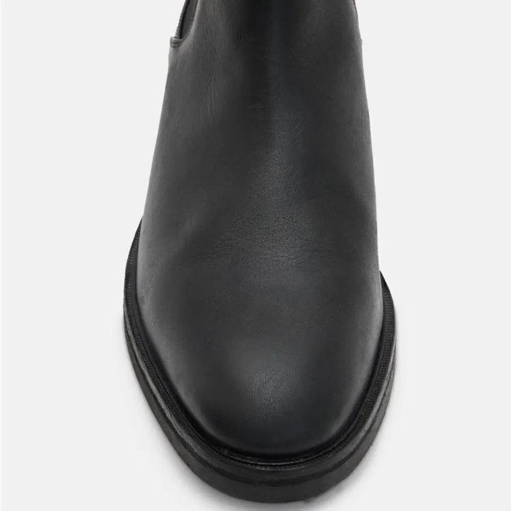 All Saints Creed Leather Chelsea Boots Black Leather EU 44 US 11